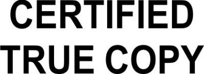 Picture of Certified True Copy